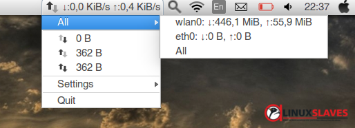 Displays Network Download and Upload Speed On Ubuntu Panel