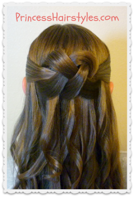Woven Knot, half up half down hairstyle tutorial