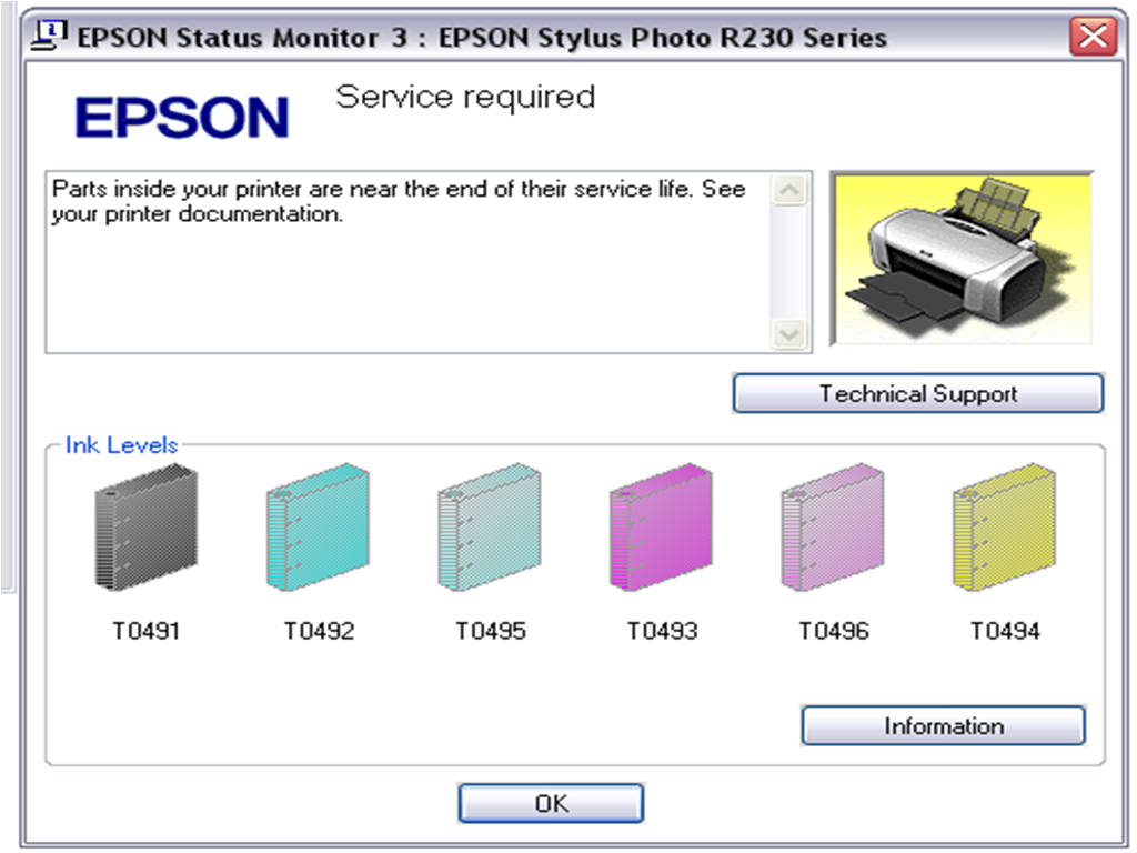 Android Official Firmware Upgeret: Epson Printer R230 Life Service ...