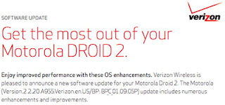 OTA Firmware update for Verizon Motorola DROID 2