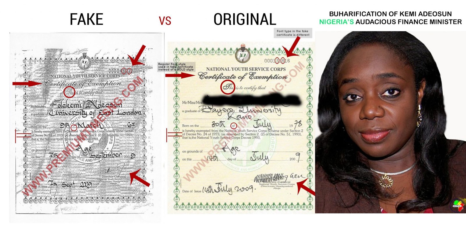 Between Adeosun’s Forged NYSC Certificate and Ayodele James’ Fake ICAN ...