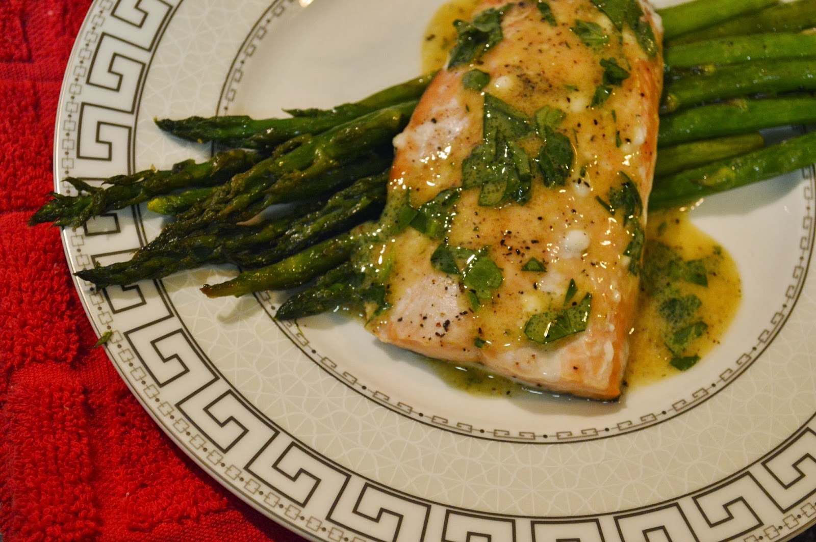 The Hungry Hood Baked Salmon & Potatoes with a Mustard Sauce