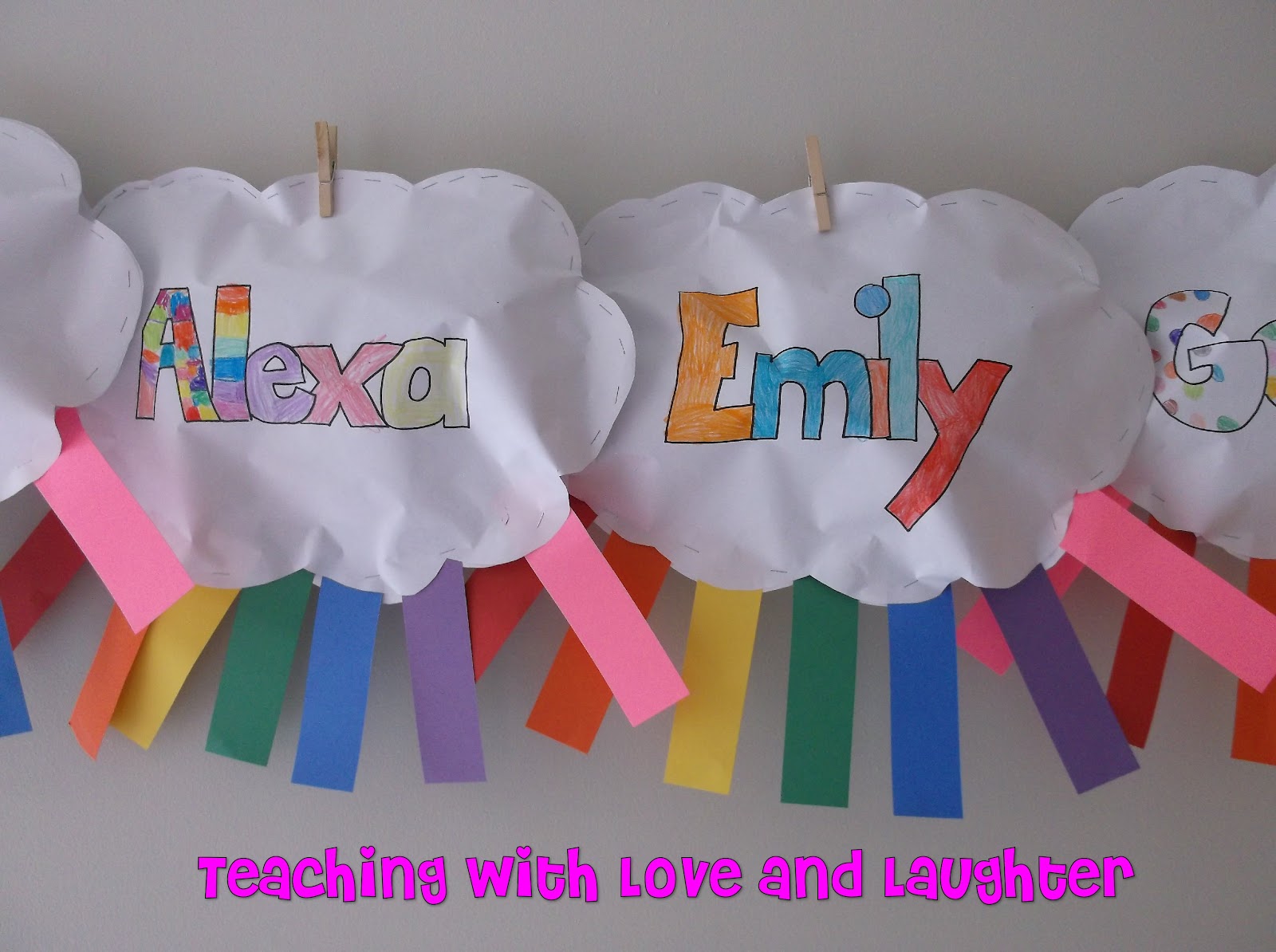Teaching With Love And Laughter Rainbow Name Bow Teaching With Love And Laughter Rainbow Name Bow