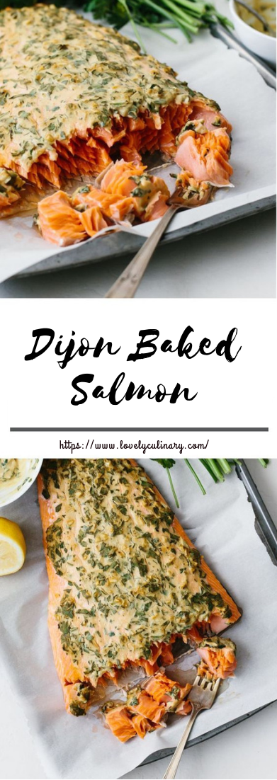 Dijon Baked Salmon #healthy #proteinfood