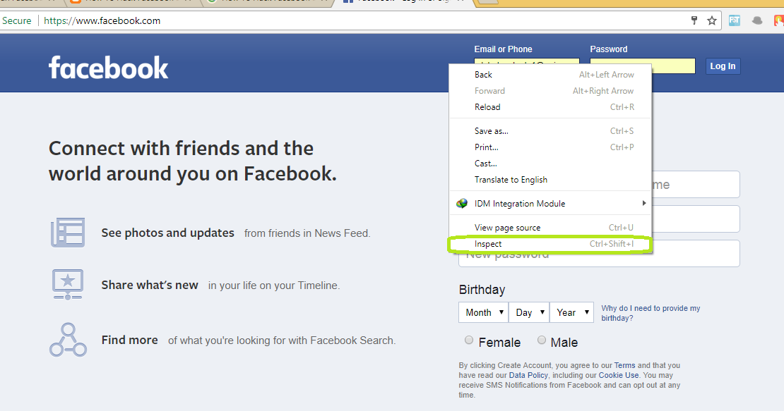 facebook google chrome hack