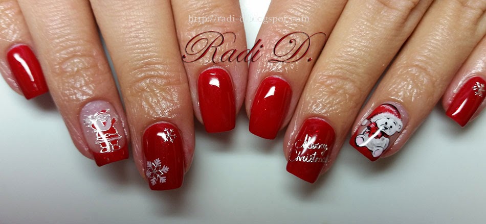 It`s all about nails: Merry Christmas Teddy Bear