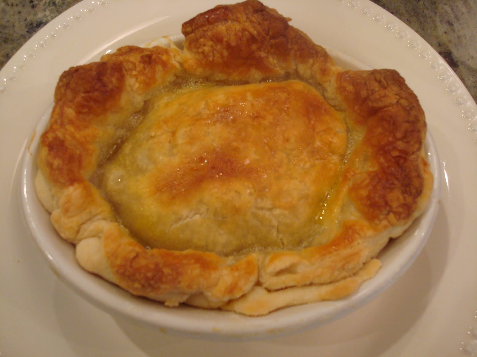 Chloe's Kitchen Beef & Lamb Pot Pie with Mushy Peas