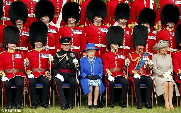 Queen Elizabeth II Presents New Colours to Welsh Guards