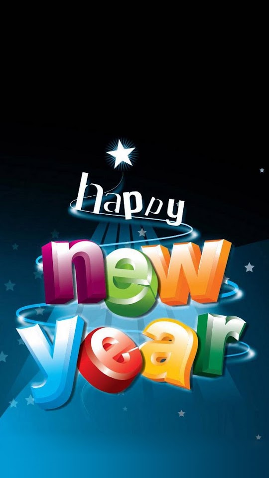 Happy New Year 3D Letters  Android Best Wallpaper