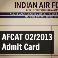 AFCAT Admit Card 02 2013