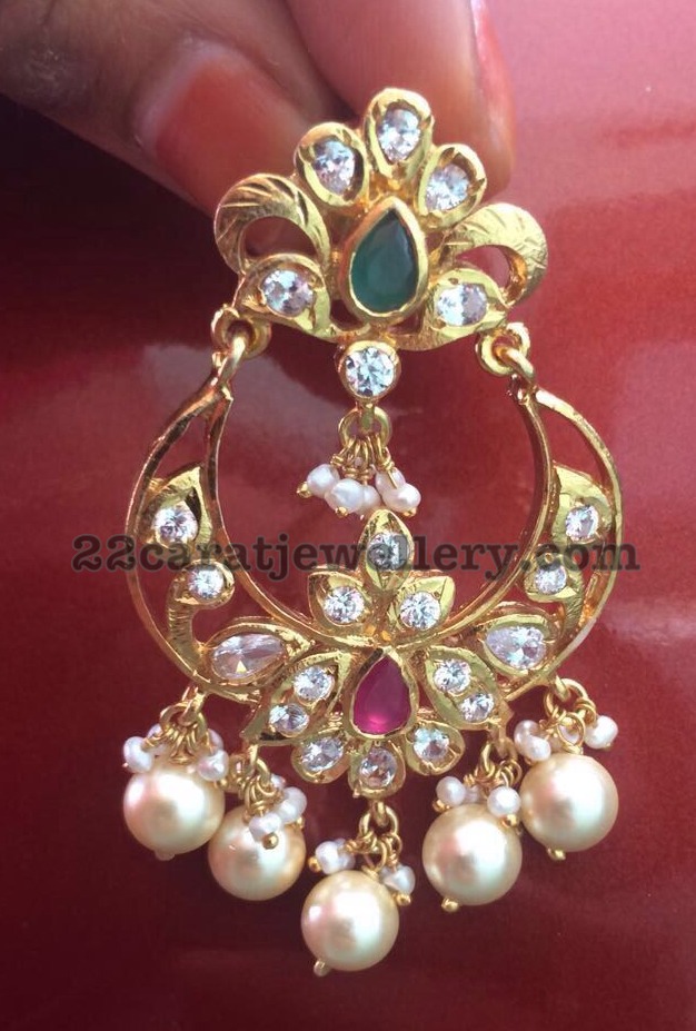 New Pattern Grand Silver Jhumkas and Chandbalis - Jewellery Designs