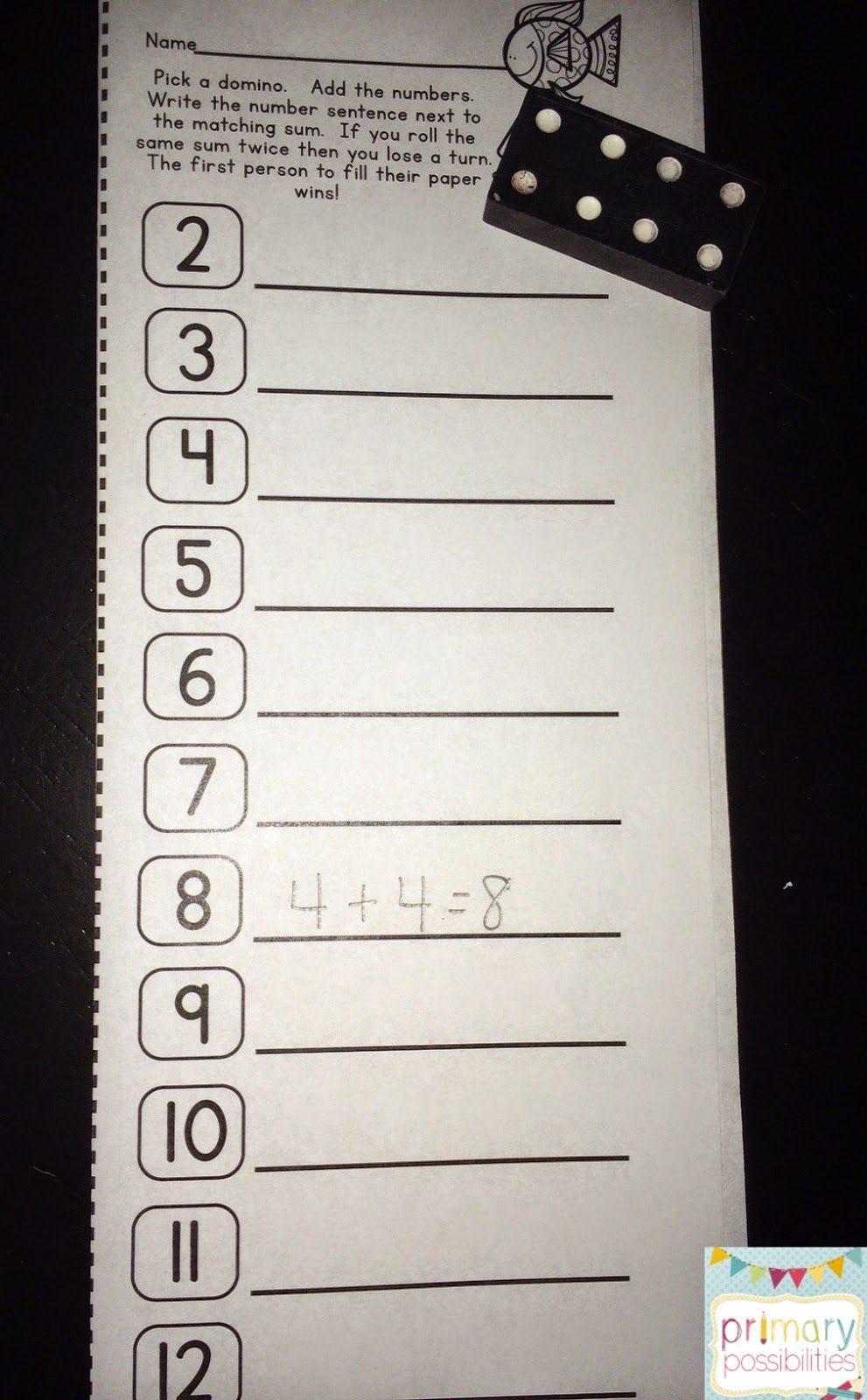 Primary Possibilities: Math with Dominos!