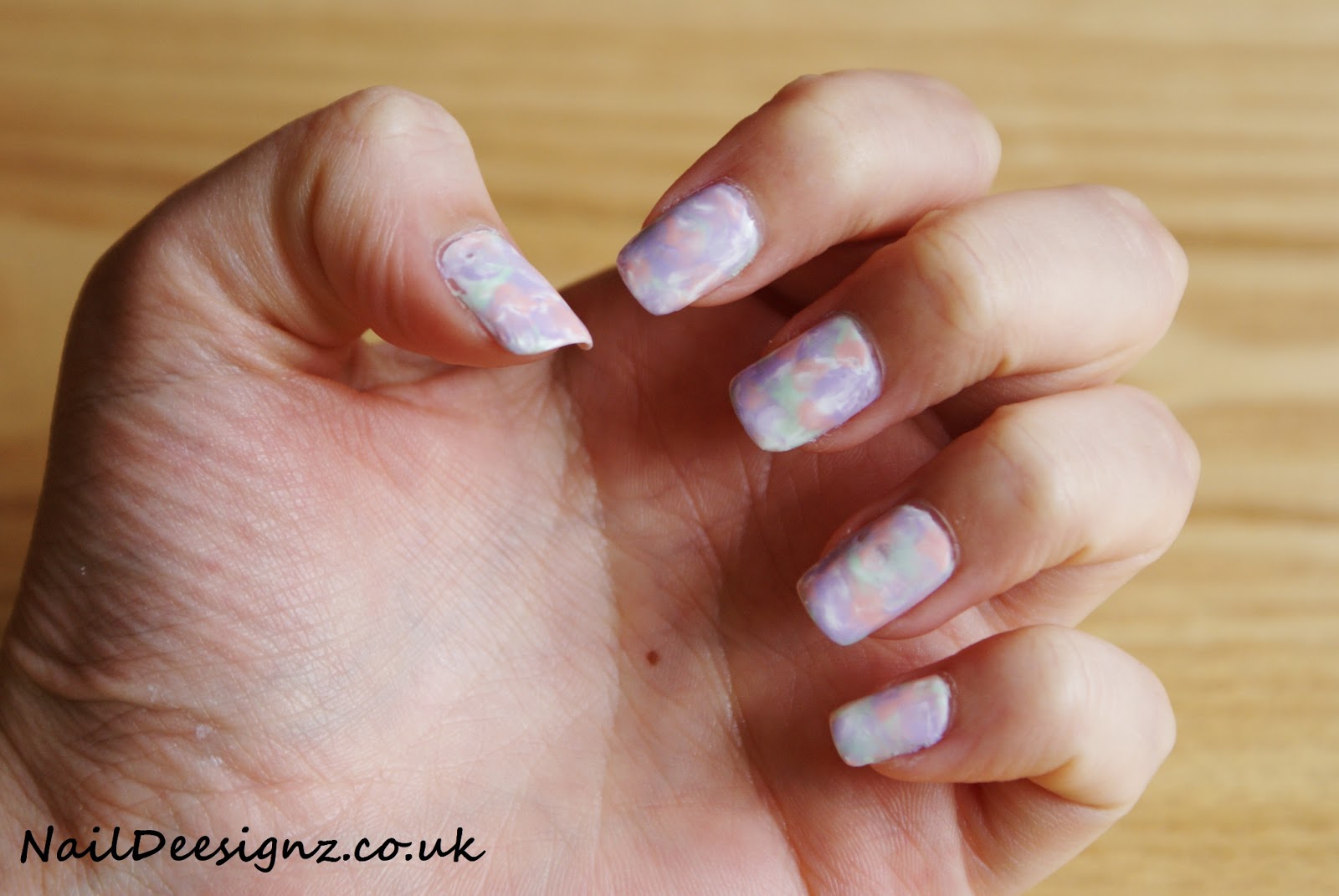Christine's Nail Designs - Easy Nail Designs For Short Nails: Marble Effect Nail Art!