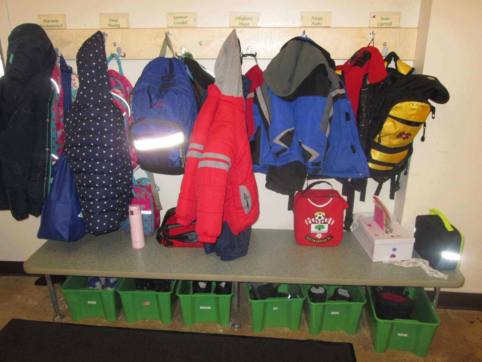 Susan Carpenter's 1st and 2nd Grade Classroom Coat Room 101