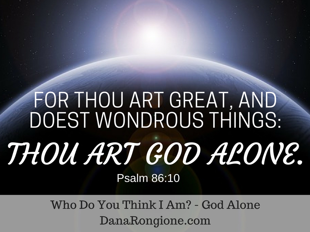 A Word Fitly Spoken Who Do You Think I Am? God Alone