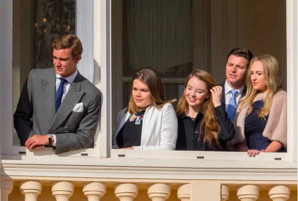 rince Albert and Princess Charlene presented Gabriella and Jacques to the balcony of the palace.