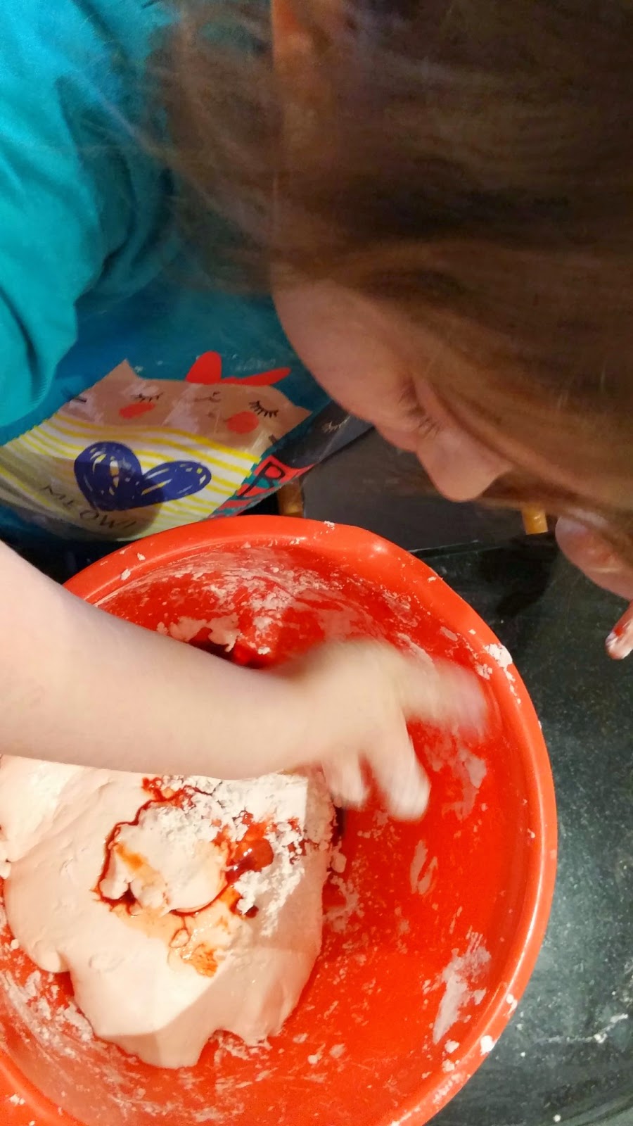 eldest with messy play