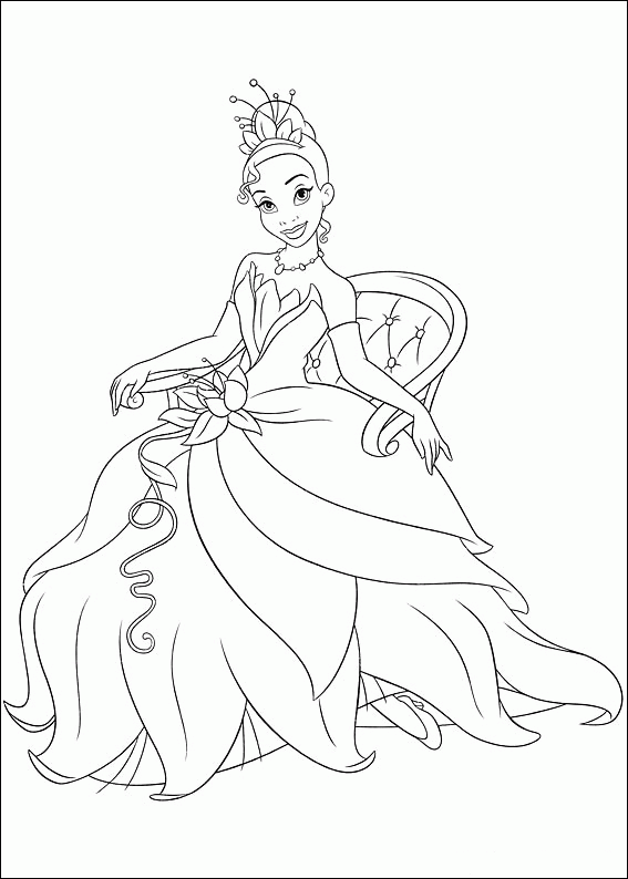 7 Beautifull Disney Princess Tiana Coloring Pages