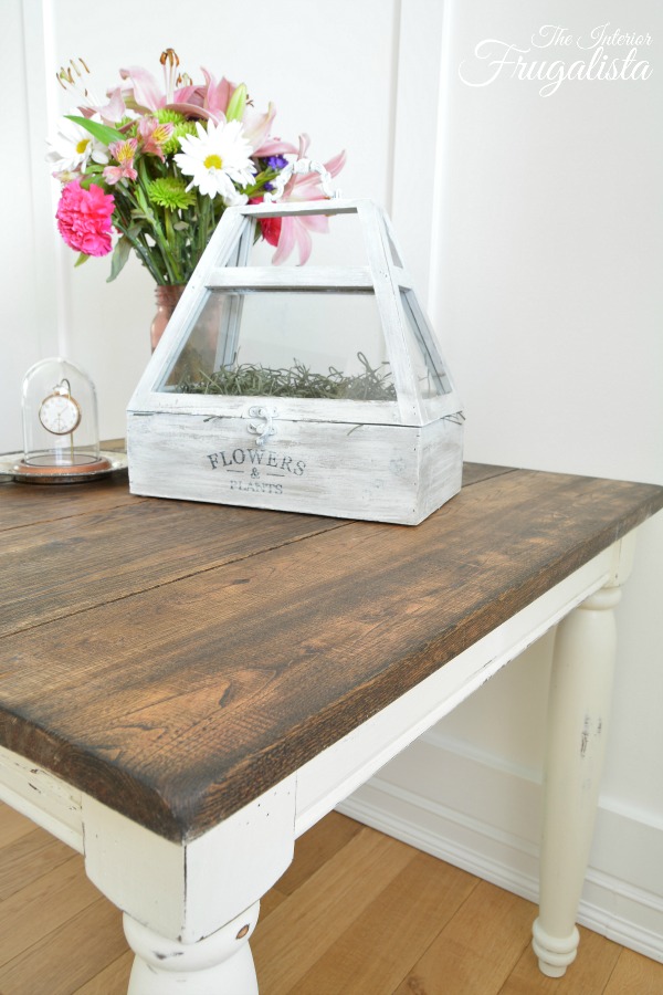 Farmhouse Side Table Makeover The Interior Frugalista