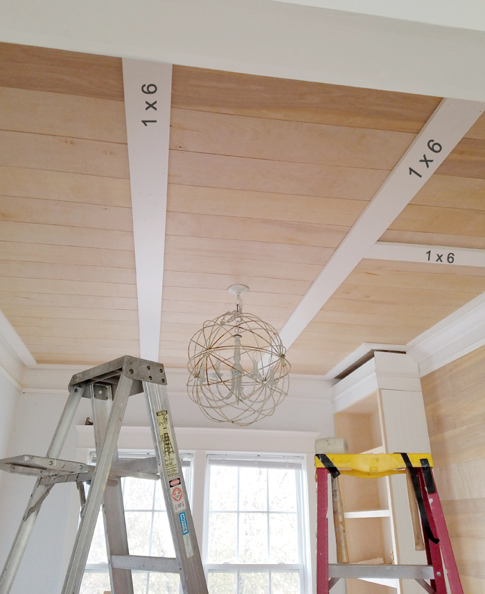 Diy Rustic Coffered Ceiling Remodelando La Casa