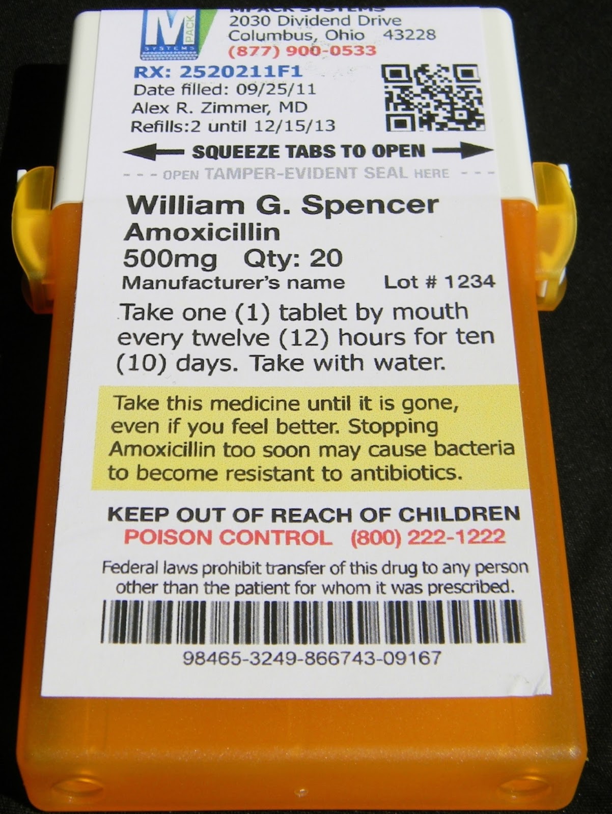 Prefilled Prescription Labels