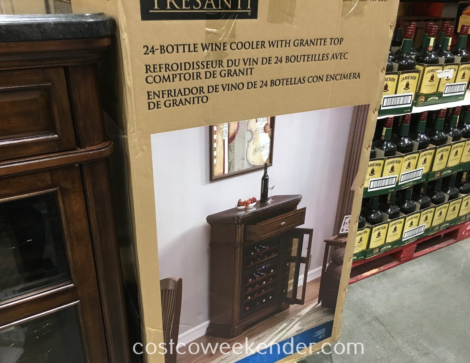 Tresanti 24 Bottle Wine Cooler Cabinet With Granite Top Costco