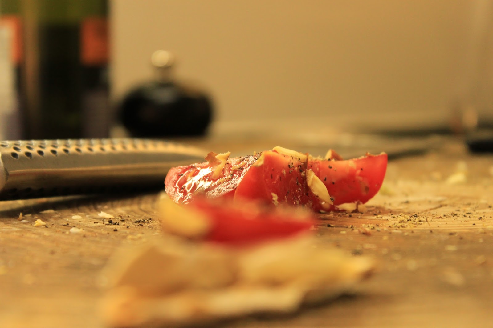 kitchen bread and tomato salad