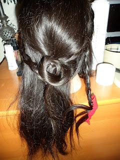 loop braid hairstyle updo