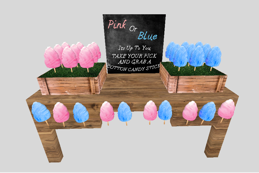 TS3 & TS4 Gender Reveal Cotton Candy Table (Not Fixed) YDB