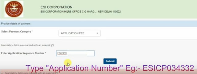 How to Make Online Application Fee – ESIC Recruitment 2018-19