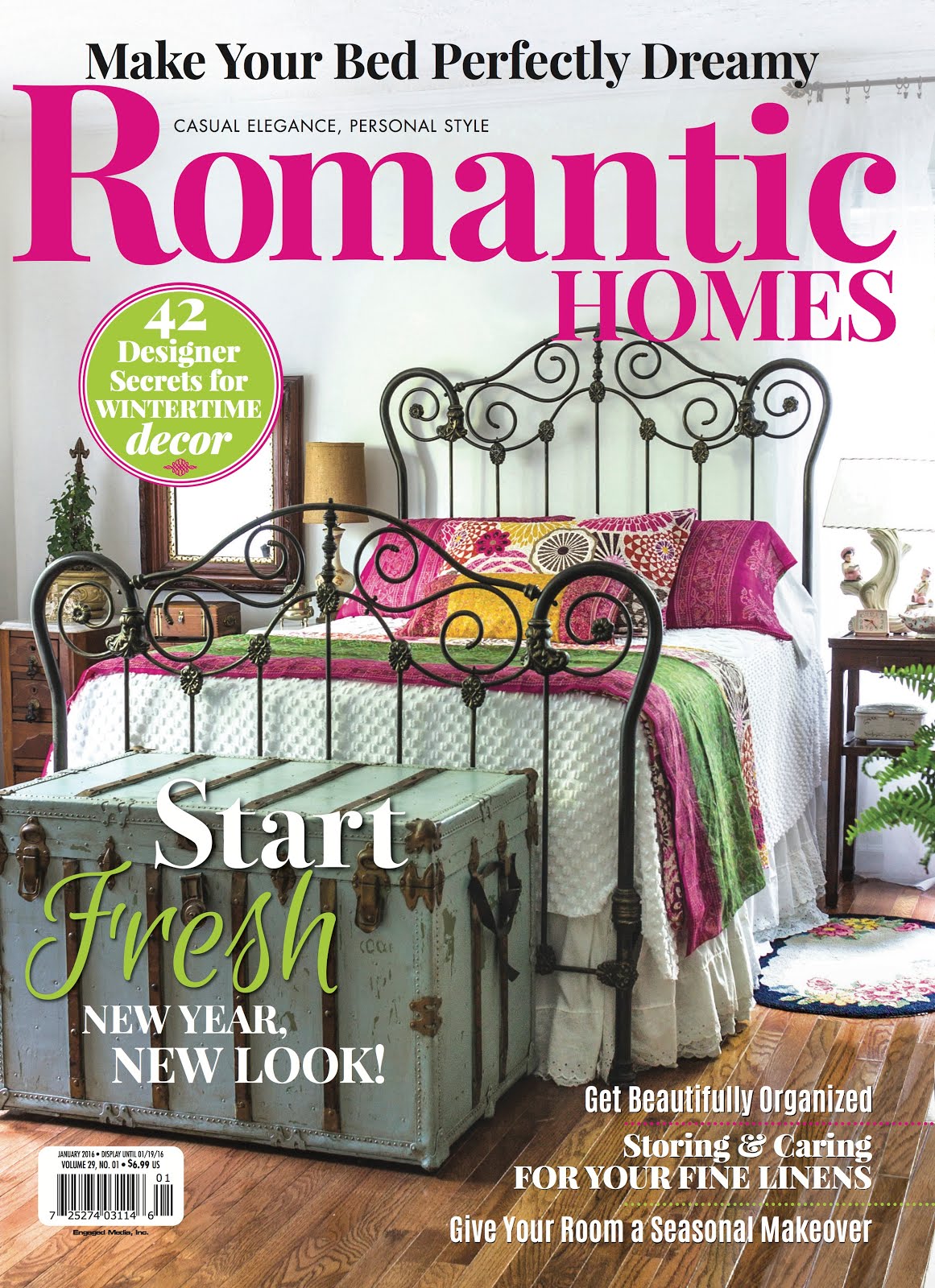 Featured on the cover of Romantic Homes Magazine!