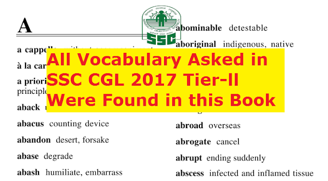 4000 Vocabulary For SSC CGL 2017 Tier- II [PDF]- SSC Officer