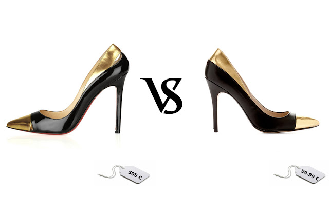 fashionaTINT: Ideal vs Great Deal (black and gold high-heels)