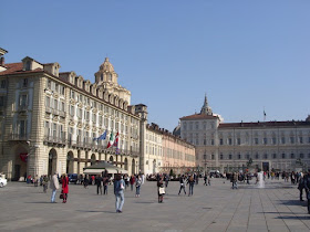 The Piazza Castello in the heart of royal Turin