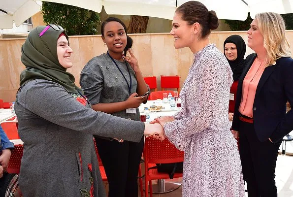 On the last day of her visit to Lebanon, Crown Princess Victoria wore a long dress by Zadig&Voltaire, which she had worn before