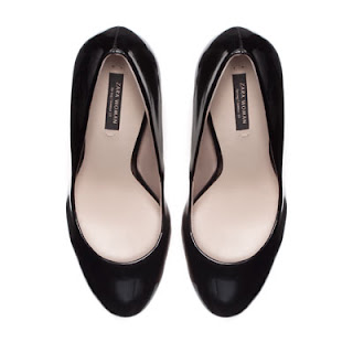 Women black synthetic patent leather