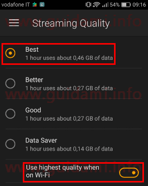 App Amazon Prime Video impostare migliore qualità streaming