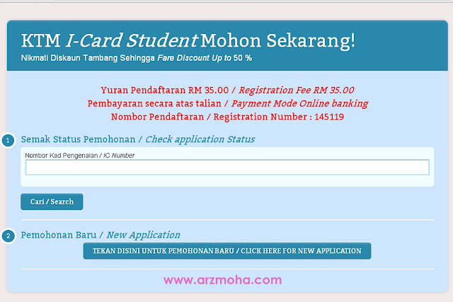 cara mohon ktm i-card baru, cara renew ktm i-card, perbaharui KTM i-card secara online, 