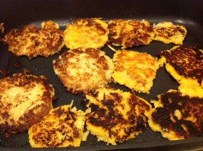 potato latkes on plate on gluten free a-z blog