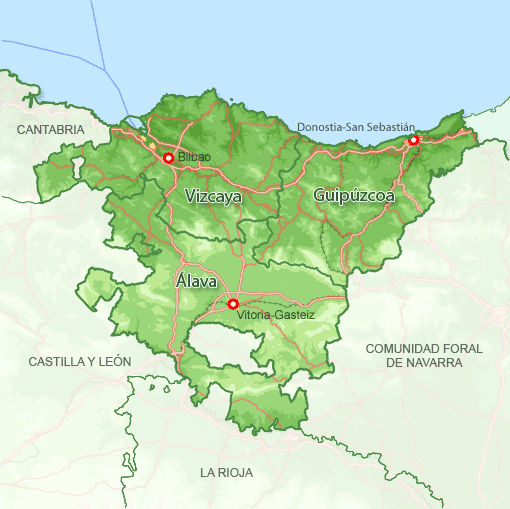 Baskenland in Spanien.