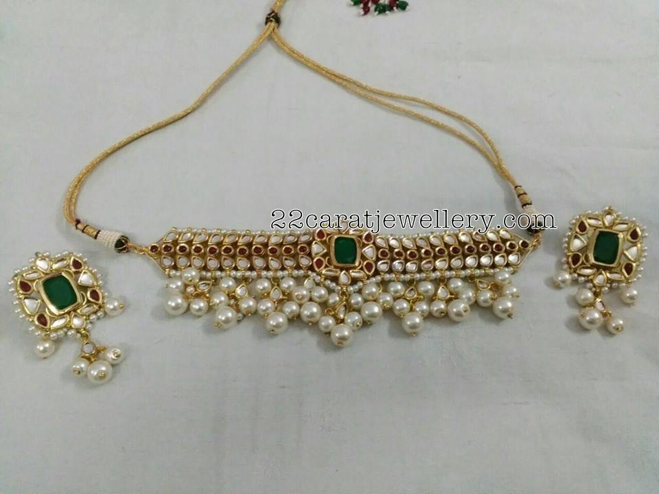 Silver Metal Kundan Jewelry Jewellery Designs