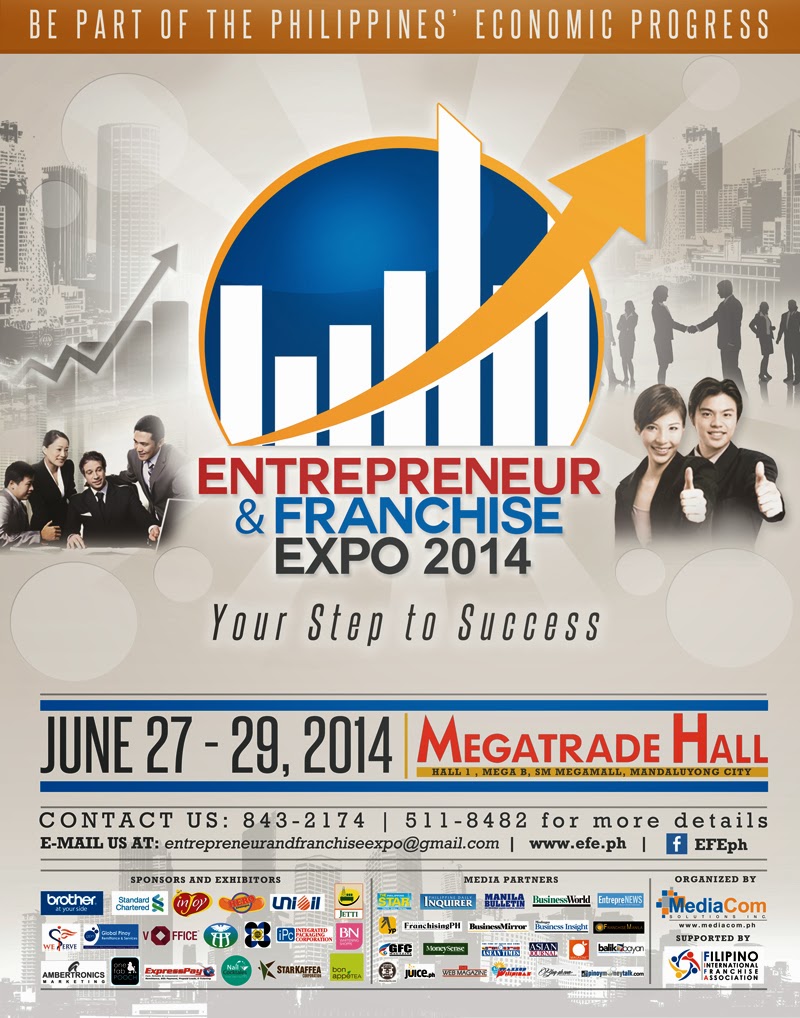 Caption: Set on June 2014, the Entrepreneur and Franchise Expo – “Your Step to Success” is the country’s biggest integrated expo and convention for innovative entrepreneurs and growing franchise businesses.