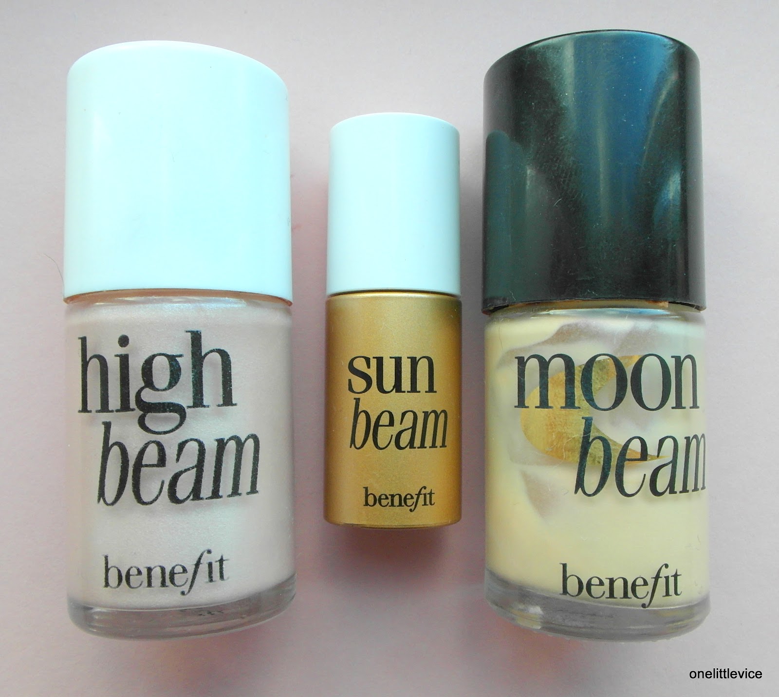 Benefit High Beam, Sun Beam and Moon Beam Swatches  One Little Vice