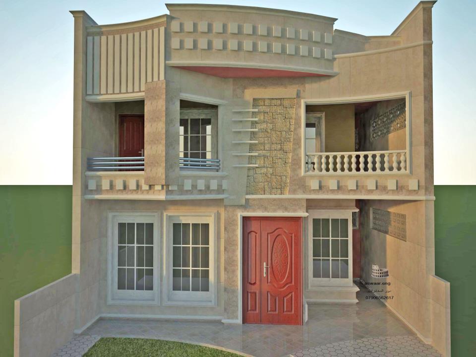 تصميم منزل 100 متر مربع واجهة واحدة في الجزائر