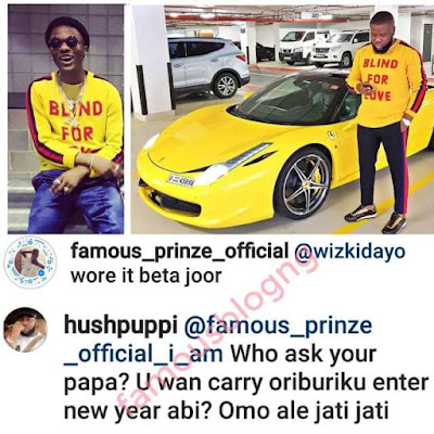 Hushpuppi Calls Fan Who Chose Eizkid Over Him A Bastard (Omo-Ale) Tweet from Wizkid snd Hushpuppi's fan