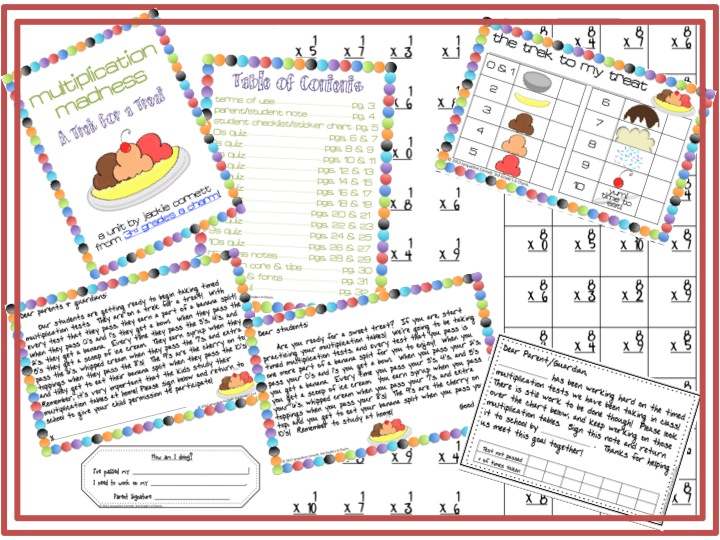 3rd Grade's A Charm Multiplying Sharing Ideas and Freebies