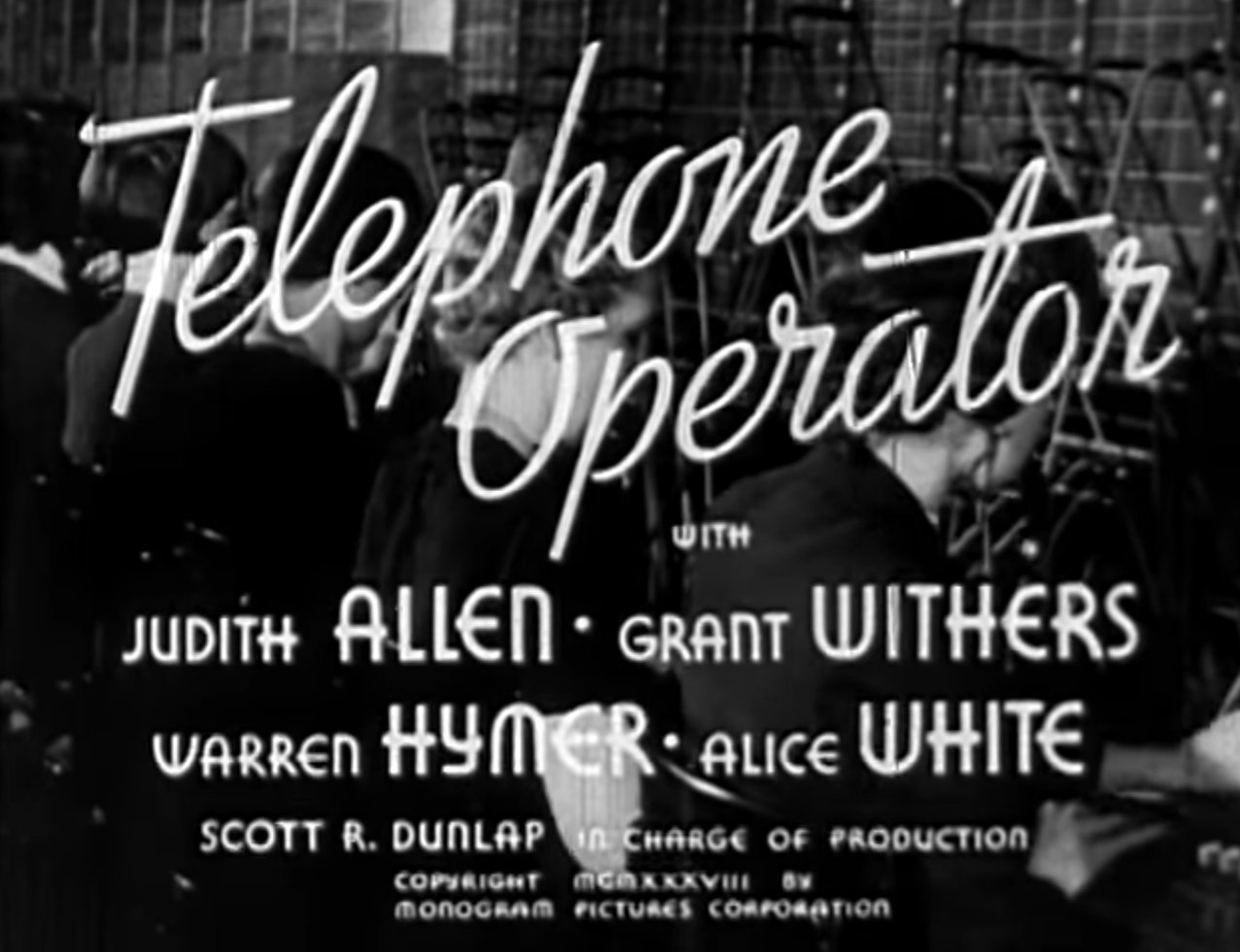 Quota Quickie a Movie Review blog Telephone Operator (1937)