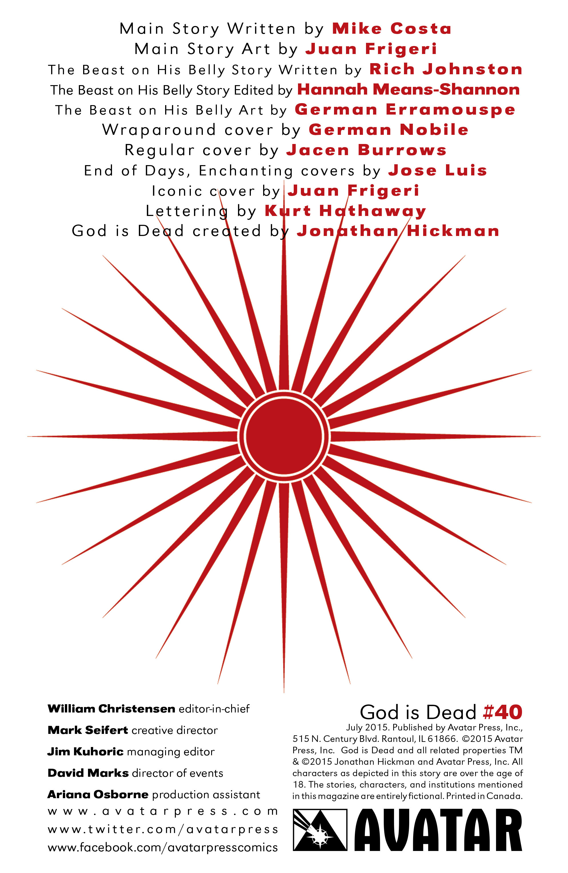 Read online God Is Dead comic -  Issue #40 - 2