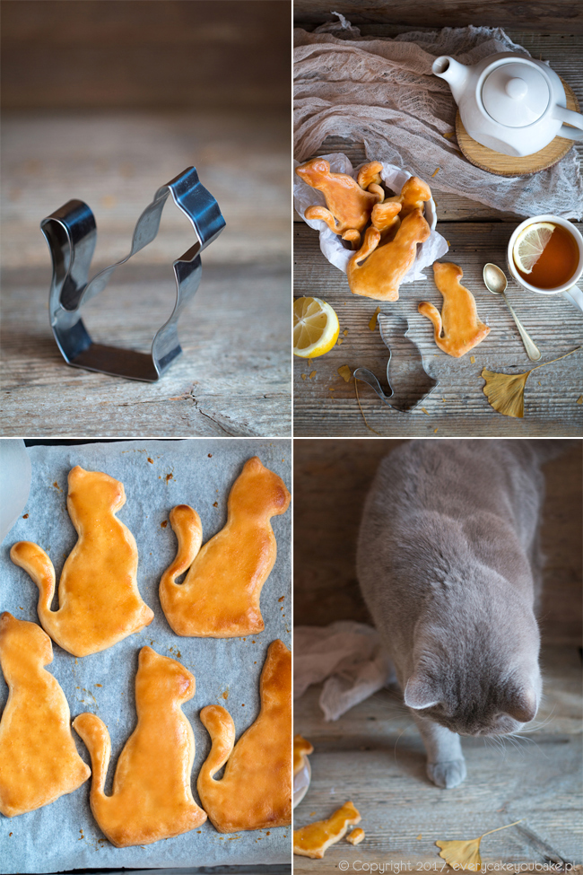 francuskie ciastka piaskowe koty