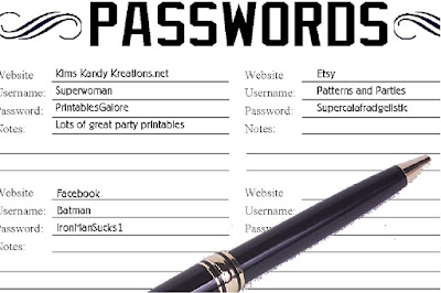 Check out this password saver planner printable! It will help you get organized and save all your passwords in one place. Plus, it's super helpful in that its available in two sizes and is a free printable.
